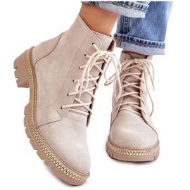 Lewski Shoes Botas Planas Leski Shoes 3285 Beige claro 12