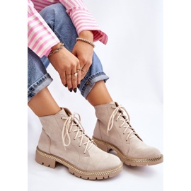 Lewski Shoes Botas Planas Leski Shoes 3285 Beige claro 11