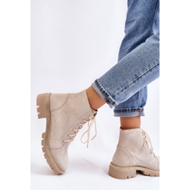 Lewski Shoes Botas Planas Leski Shoes 3285 Beige claro 6