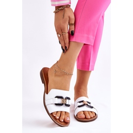 Lewski Shoes Pantuflas de Mujer en Piel Leewski Shoes 3270 White blanco 2