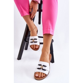 Lewski Shoes Pantuflas de Mujer en Piel Leewski Shoes 3270 White blanco 7