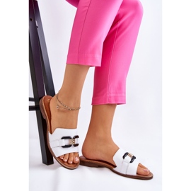 Lewski Shoes Pantuflas de Mujer en Piel Leewski Shoes 3270 White blanco 6
