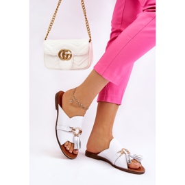 Lewski Shoes Pantuflas Mujer Piel Leewski Shoes 3226 Blanco 3