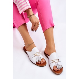 Lewski Shoes Pantuflas Mujer Piel Leewski Shoes 3226 Blanco 7