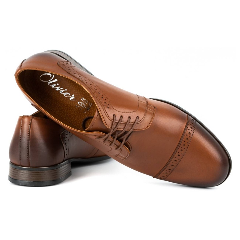 Olivier Zapatos de vestir hombre piel A34 Kb marron marrón 2