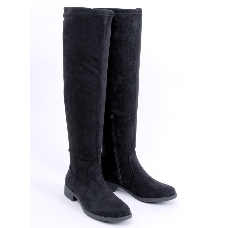 BM Medias hasta el muslo planas negras de York negro 2