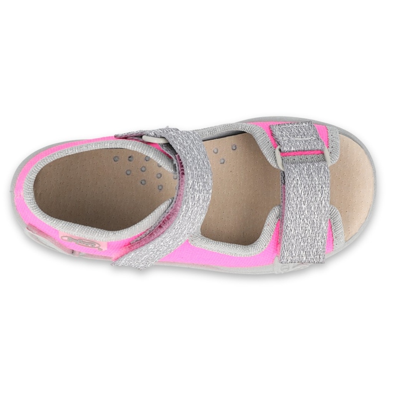 Calzado infantil befado 342P032 rosado plata gris 3