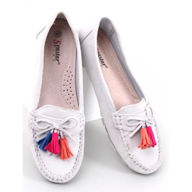 BM Mocasines Tamla Grey con flecos gris 2