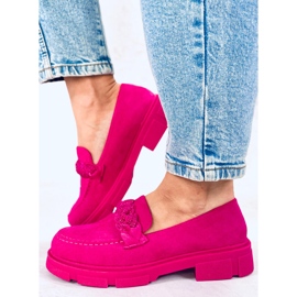 BM Mocasines plataforma ante de Deyn Fuchsia rosado 4