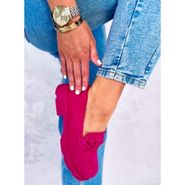 BM Mocasines plataforma ante de Deyn Fuchsia rosado 2
