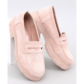 BM Mocasines de ante con plataforma de Jayne Beige 3