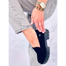 BM Mocasines con plataforma de Chandra Black negro 3