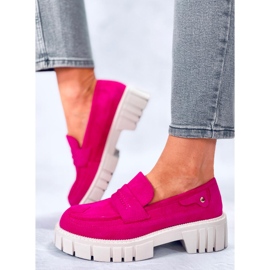 BM Mocasines con plataforma de Chandra Peach rosado 1