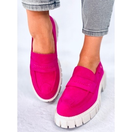 BM Mocasines con plataforma de Chandra Peach rosado 3