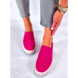 BM Mocasines con plataforma de Chandra Peach rosado 5