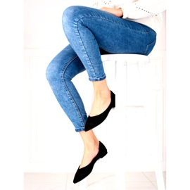 Bailarinas de mujer negras confeccionadas en ante ecológico. negro 1