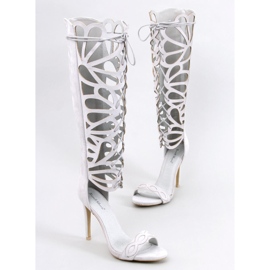 BM Sandalias gladiadoras Miranda Grey stiletto gris 2