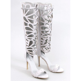 BM Sandalias gladiadoras Miranda Grey stiletto gris 4