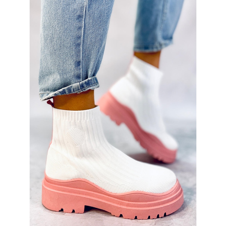 BM Botines elásticos Withers BLANCO/ROSA 1