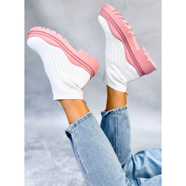 BM Botines elásticos Withers BLANCO/ROSA 2