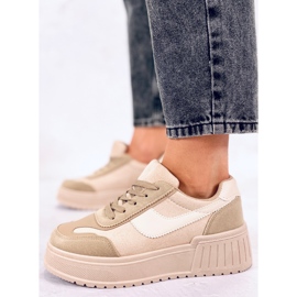 BM zapatillas Kirby Kaki con plataforma beige caqui 3