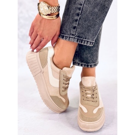 BM zapatillas Kirby Kaki con plataforma beige caqui 4