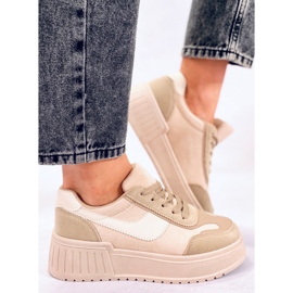 BM zapatillas Kirby Kaki con plataforma beige caqui 2
