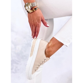 BM Deportivas mujer con cordones Raffey Beige 5