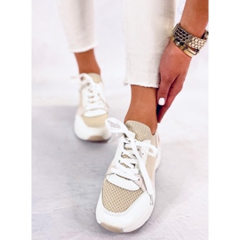 BM zapatillas Davis beige con cuña 3
