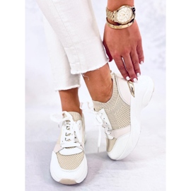 BM zapatillas Davis beige con cuña 1