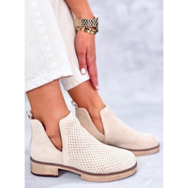 BM Botines primavera calados Neve Beige 3