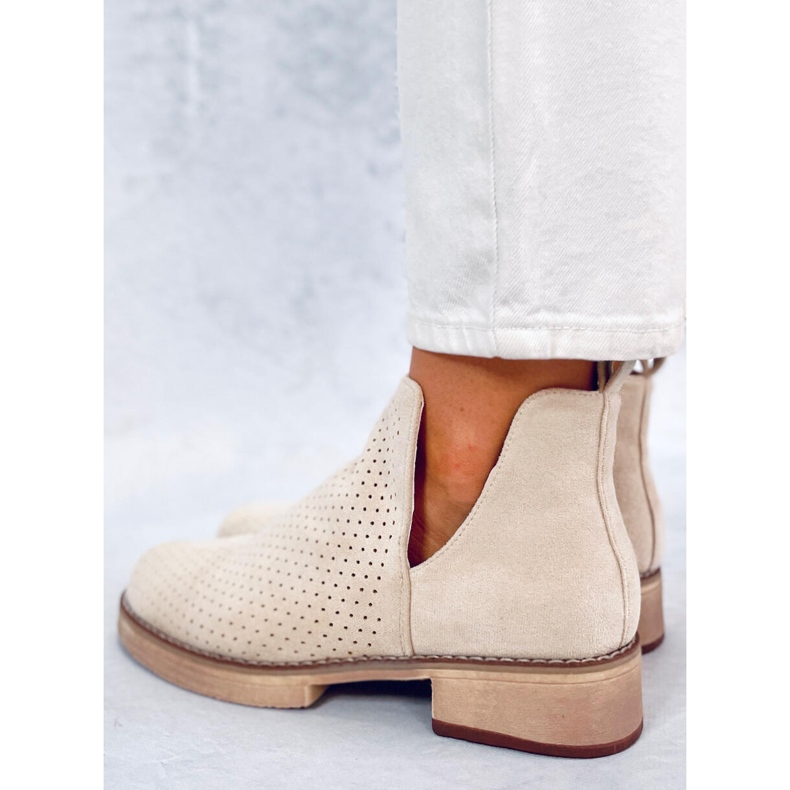 BM Botines primavera calados Neve Beige 2 BM Botines primavera calados Neve Beige 2