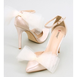 BM Stilettos con lazo de tul beige Sheena 1 BM Stilettos con lazo de tul beige Sheena 1