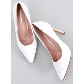 BM Zapatos de tacón de mujer acolchados Millie White blanco 1