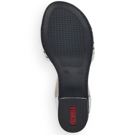 Sandalias mujer piel con goma blanco Rieker 64677 1