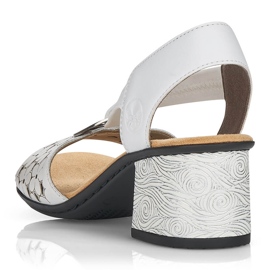 Sandalias mujer piel con goma blanco Rieker 64677 8