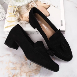 Zapatos brogue de mujer en ante negro de Sergio Leone 3