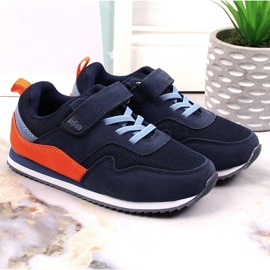 Deportivas infantiles con velcro azul marino Befado granada 3