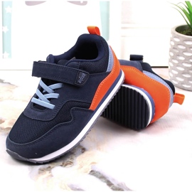 Deportivas infantiles con velcro azul marino Befado granada 5