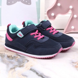 Deportivas niña con velcros azul marino Befado 3