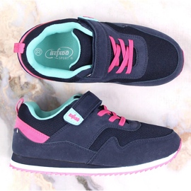 Deportivas niña con velcros azul marino Befado 4