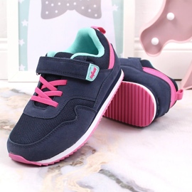 Deportivas niña con velcros azul marino Befado 5