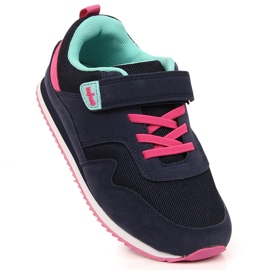 Deportivas niña con velcros azul marino Befado 1