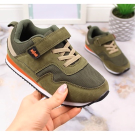 Deportivas infantiles con velcro Befado verde oliva aceituna 2