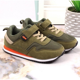 Deportivas infantiles con velcro Befado verde oliva aceituna 3