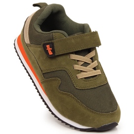 Deportivas infantiles con velcro Befado verde oliva aceituna 1