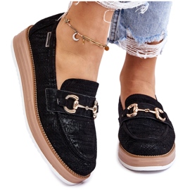 PM1 Mocasines De Mujer En La Plataforma Negro Danny 10