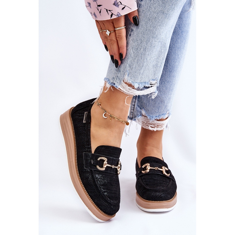 PM1 Mocasines De Mujer En La Plataforma Negro Danny 1