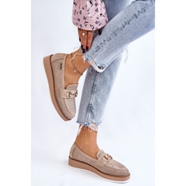 PM1 Mocasines Mujer Plataforma Beige Danny 3