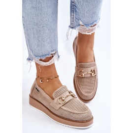 PM1 Mocasines Mujer Plataforma Beige Danny 4